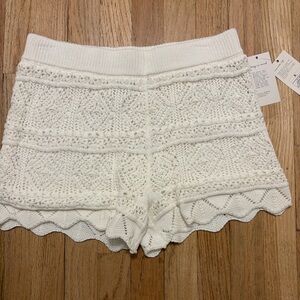 a new day Women's Cream Knit High Waist Shorts